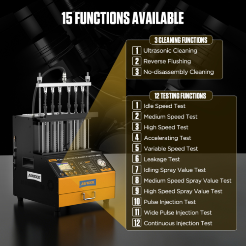 AUTOOL CT500 - Laveuse et testeur d'injecteurs industriels GDI/EFI/FSI