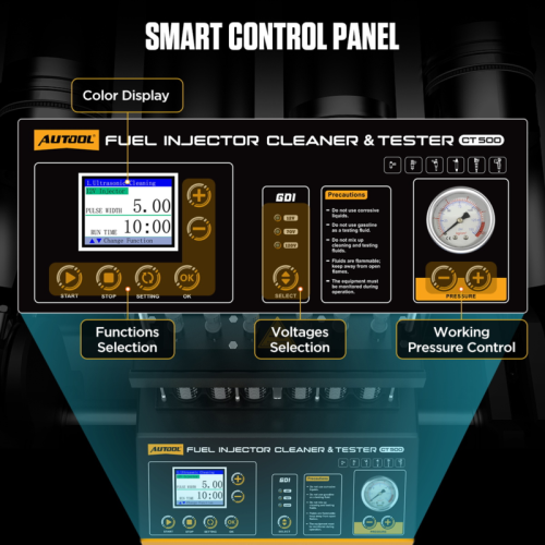 AUTOOL CT500 - Laveuse et testeur d'injecteurs industriels GDI/EFI/FSI