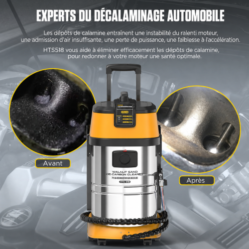 AUTOOL HTS518 Sableuse pour soupapes aux granulés de coque de noix