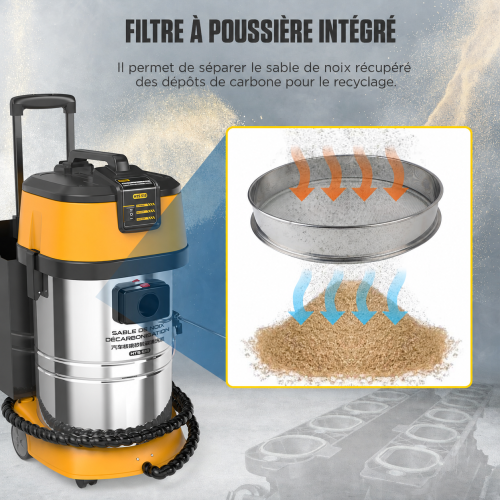 AUTOOL HTS518 Sableuse pour soupapes aux granulés de coque de noix