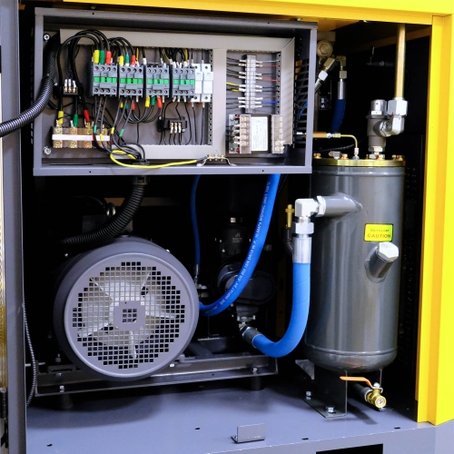 Compresseur à vis 3 en 1 11 kW | 1500 l/min | Réservoir de 500 l avec déshumidificateur