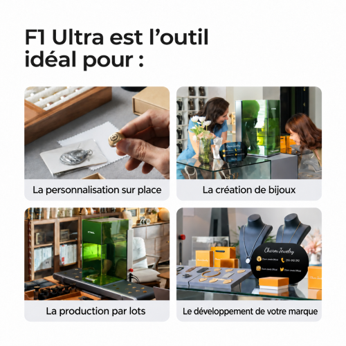 xTool F1 Ultra — graveuse à double laser de 20 W : fibre et diode