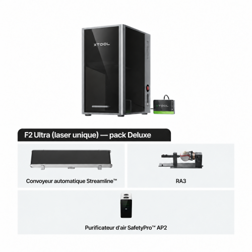 xTool F2 Ultra — graveuse à double laser MOPA 60 W + diode 40 W xTool F2 Ultra — graveuse à double laser MOPA 60 W + diode 40 W