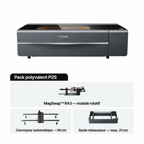 xTool P2S — kit polyvalent