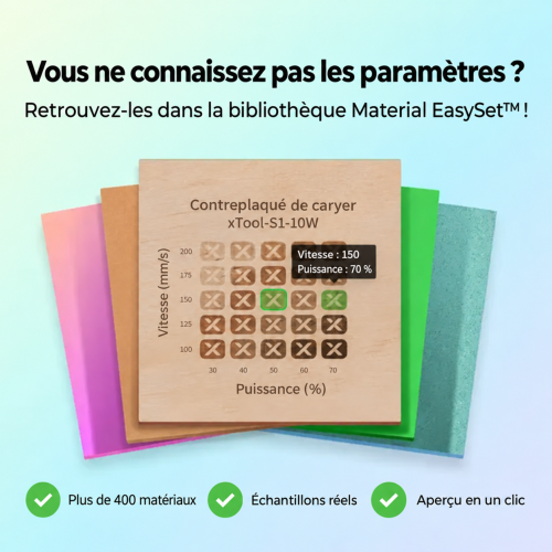 Bibliothèque de paramètres des matériaux EasySet™
