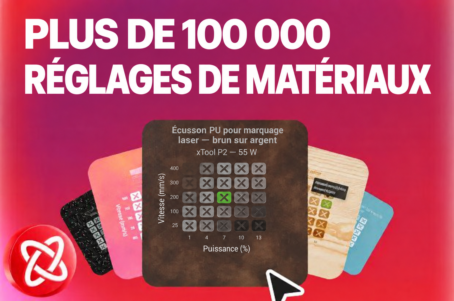 Paramètres des matériaux dans la bibliothèque Atomm