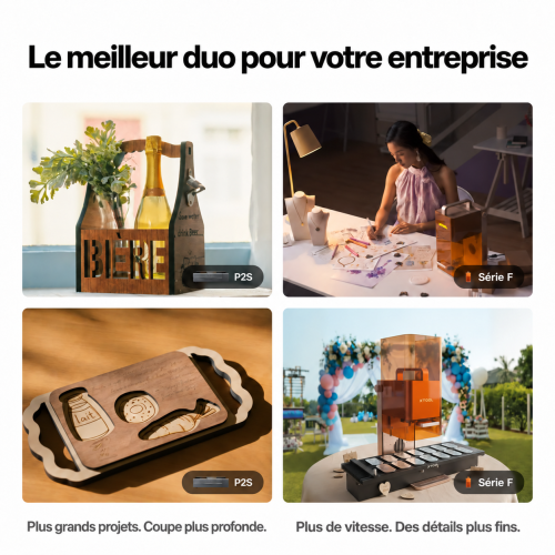 xTool série P + F — duo professionnel performant