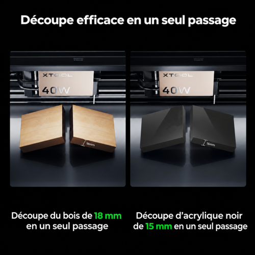 xTool S1 + module IR 1064 nm — découpeuse-graveuse laser à diode carénée