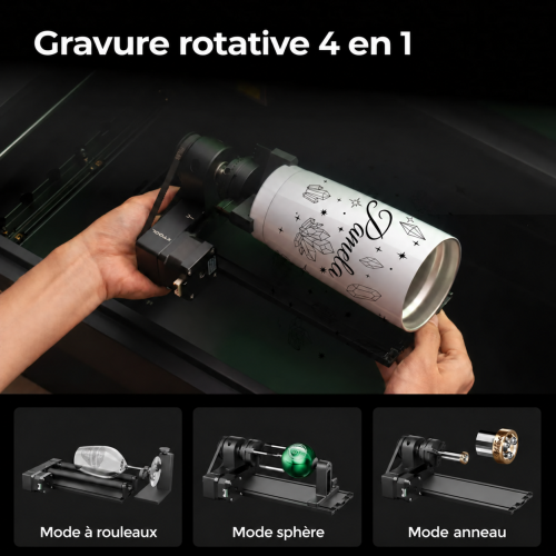 xTool S1 + module IR 1064 nm — découpeuse-graveuse laser à diode carénée